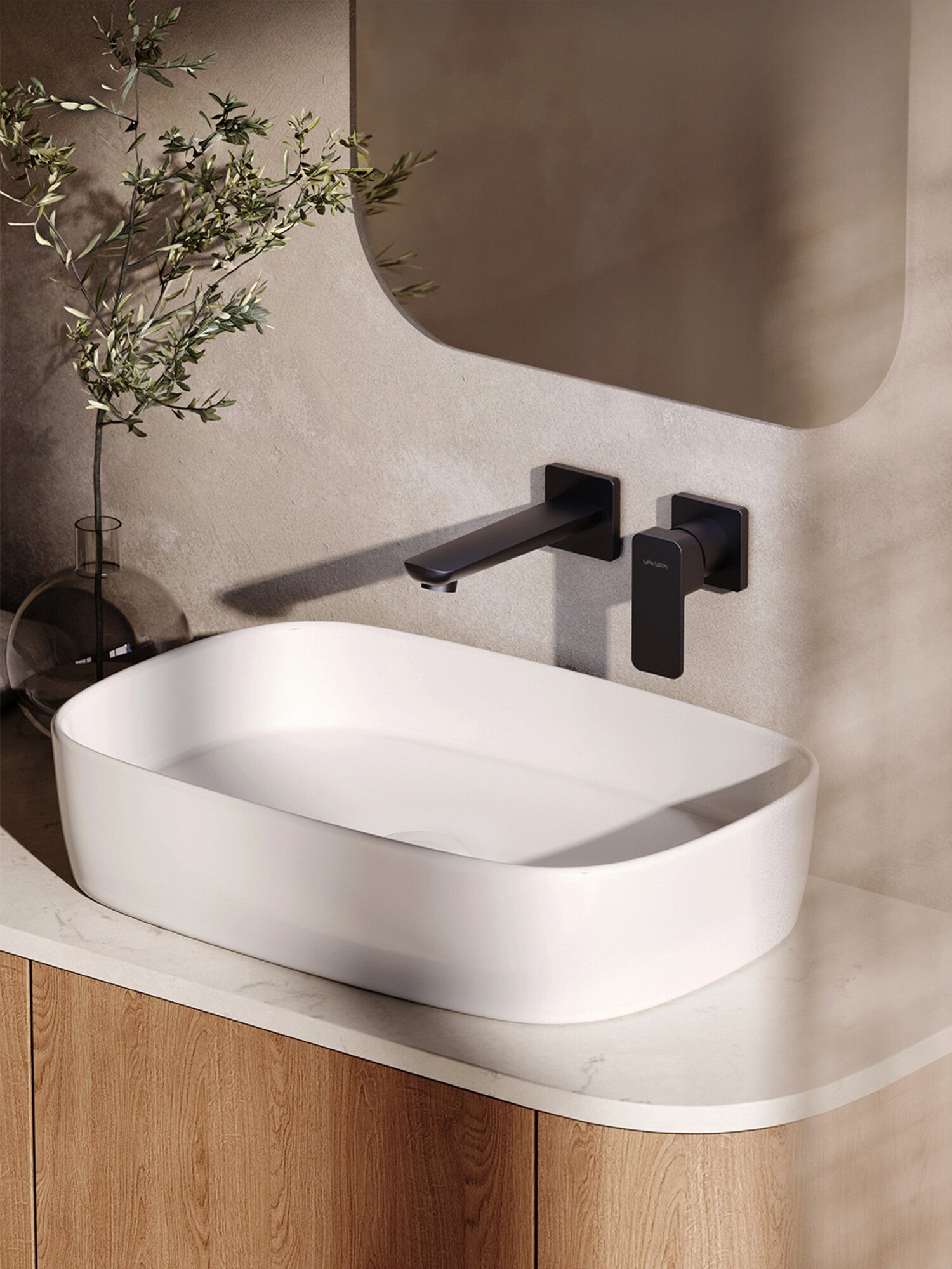 Bateria umywalkowa podtynkowa Valvex Remo czarna 1