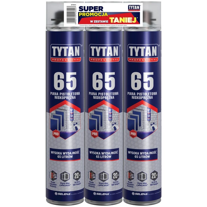 Piana montażowa Tytan 65 3x750 ml, pistoletowa