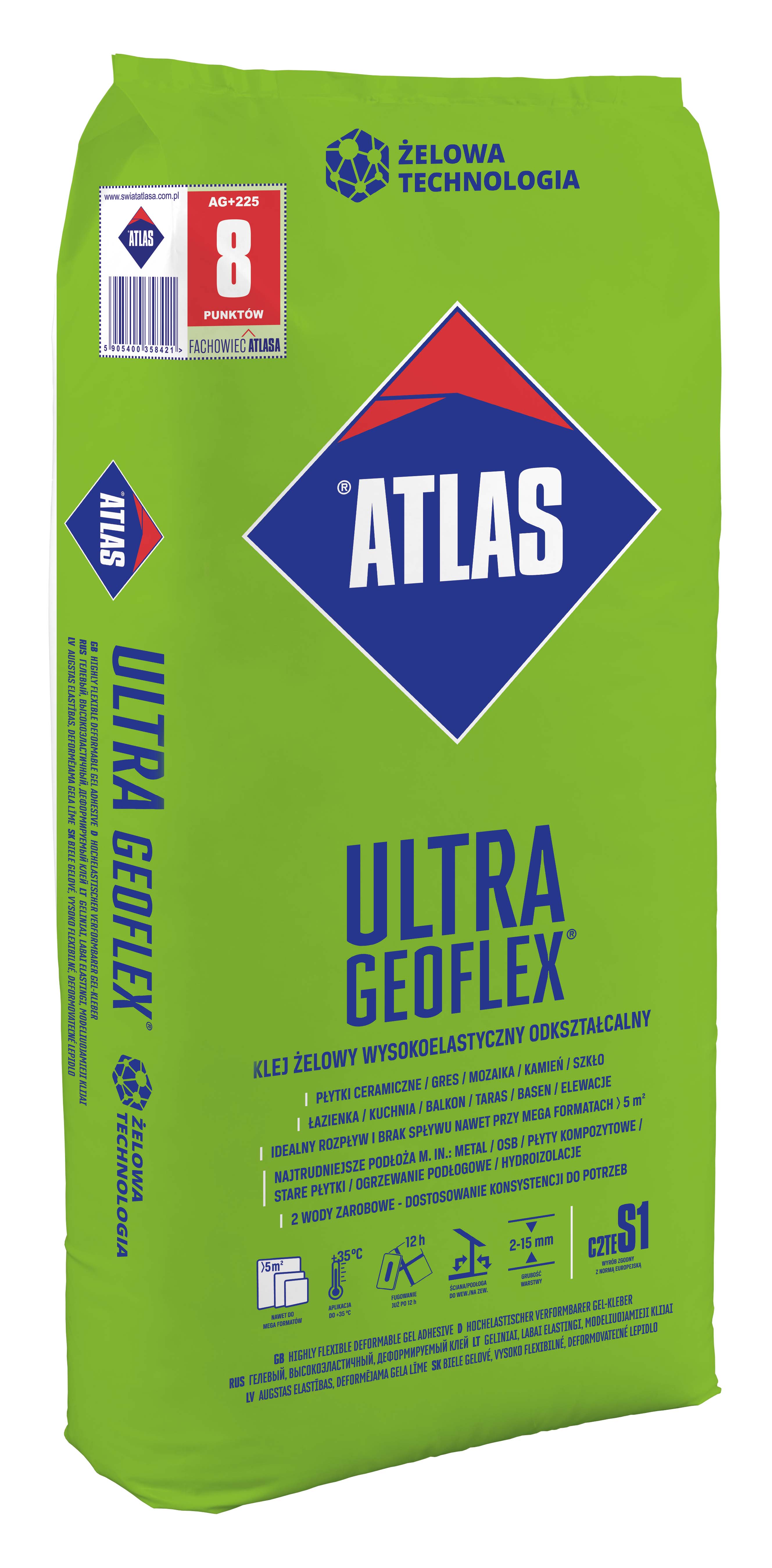Zaprawa klejowa Atlas Ultra Geoflex 22.5 kg