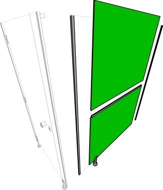 Ścianka działowa kabiny sanitarnej HPL System Basic 2