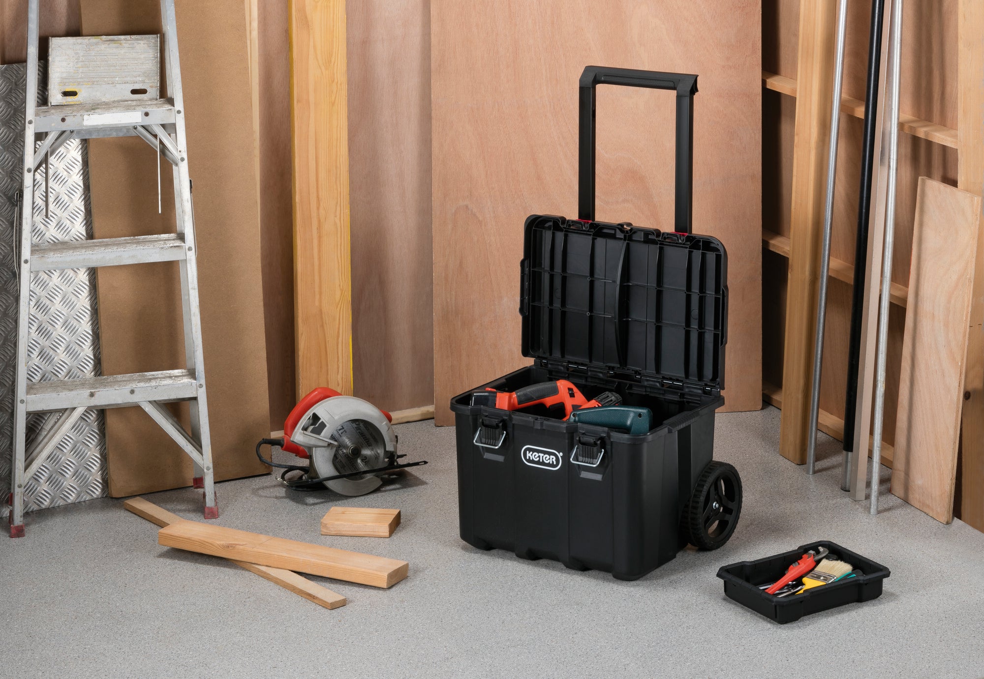 Zestaw 3 skrzynek Stack'N'Roll 150L - KETER 1