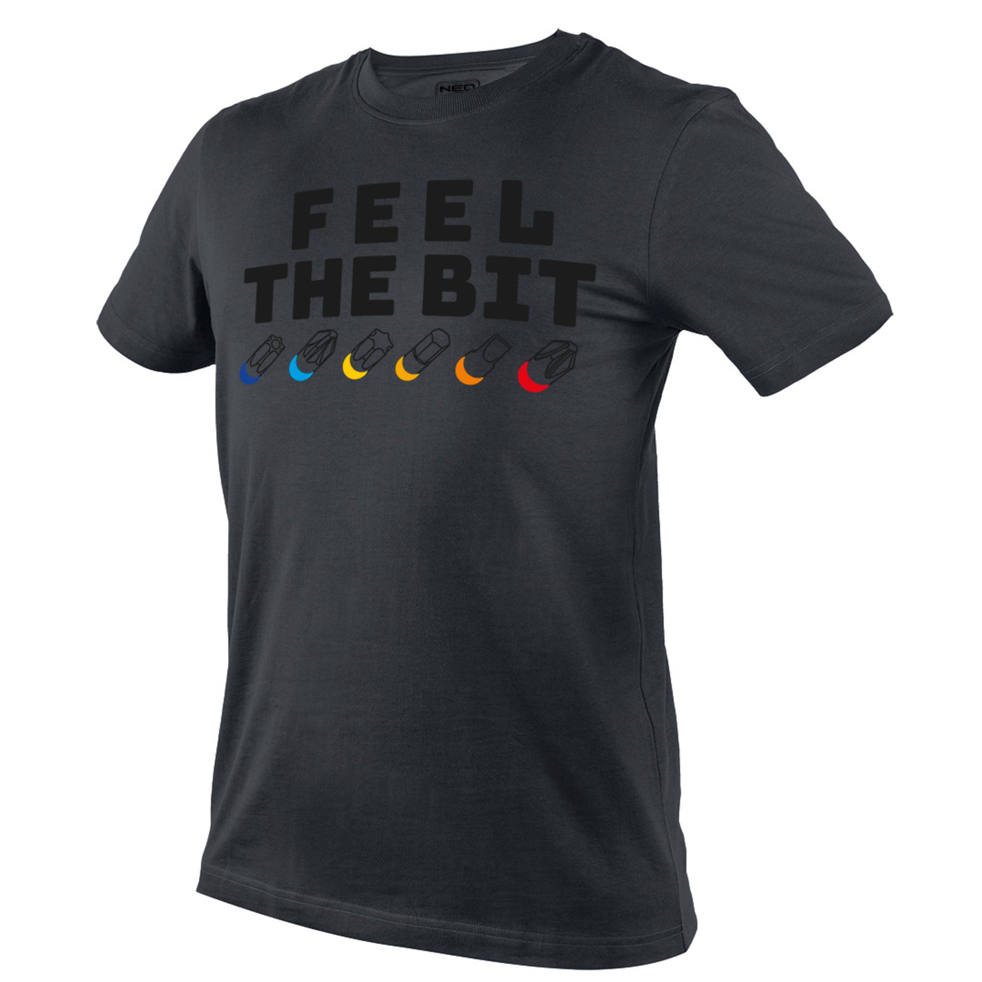 T-shirt z nadrukiem FEEL THE BIT 81-641 NEO, rozm. 2XL (56)