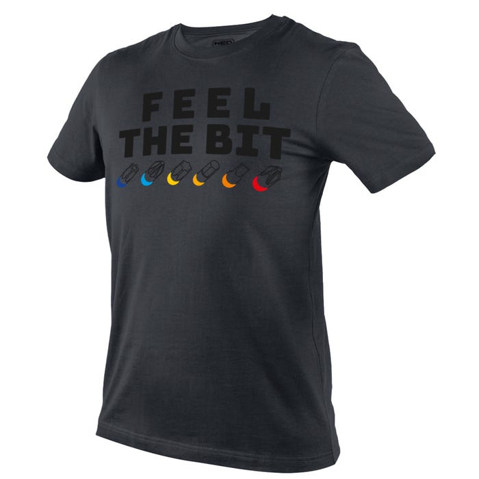 T-shirt z nadrukiem FEEL THE BIT 81-641 NEO, rozm. 2XL (56)