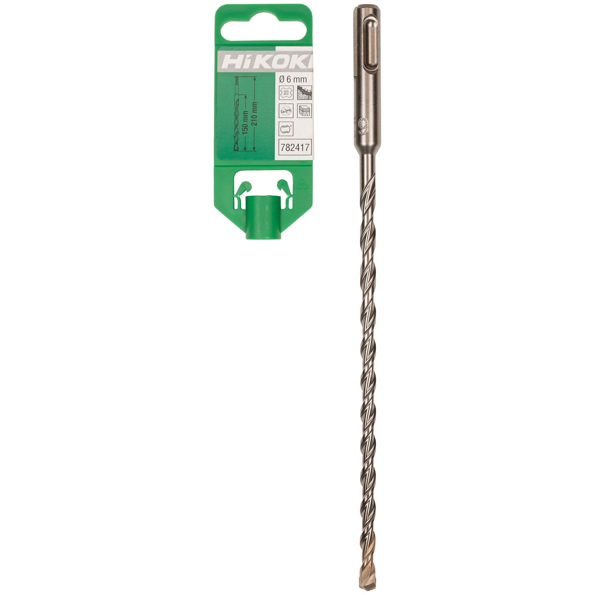 Wiertło do betonu 2-ostrzowe SDS-Plus 6x210 mm Hikoki 1