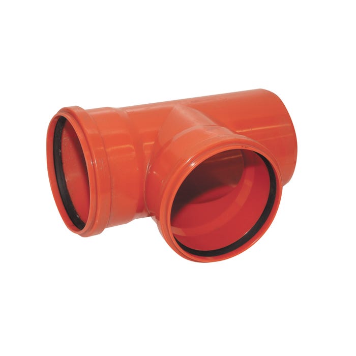 Trójnik kanalizacyjny zewnętrzny, PVC fi 110/110 mm, kąt 90°