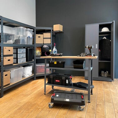 Regał magazynowy Rivet wym. 180x150x45 cm, 4 półki, 400 kg 3