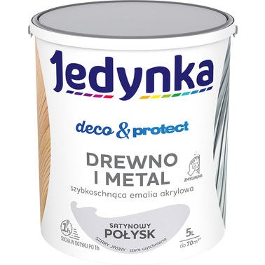 Farba Jedynka Deco&Protect satynowa czarny 5l
