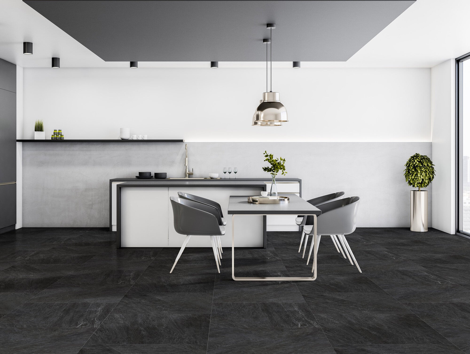 Panel winylowy SPC Preto Stone kl.33 5mm op.1,488 m2 wodoodporny 1