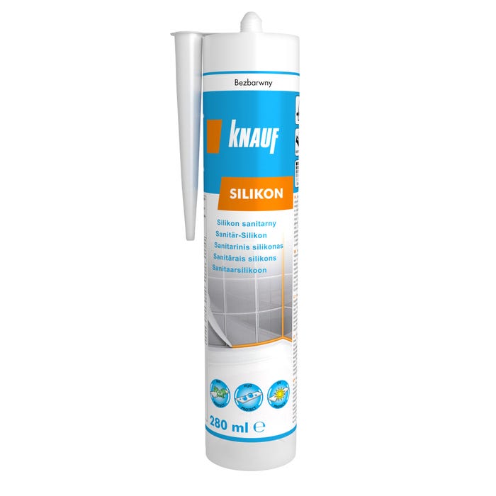 Silikon sanitarny Knauf bezbarwny 280 ml