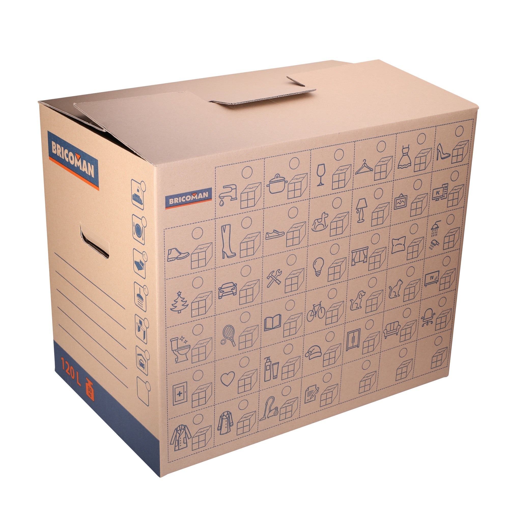Karton przeprowadzkowy BRICOMAN 120L 60x40x50 cm 1