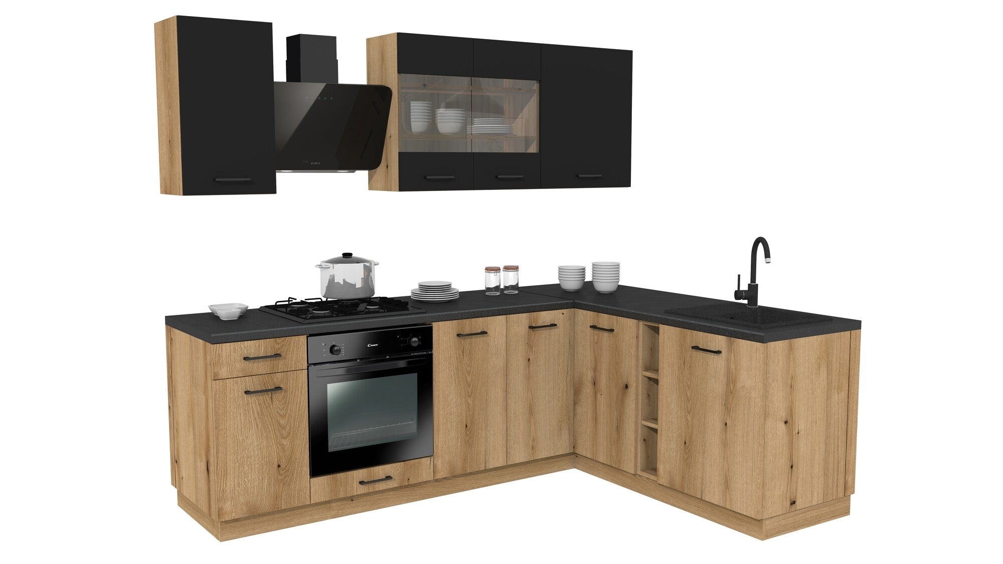 Blat kuchenny roboczy District Dark A785 RS 400x600x38 mm 1
