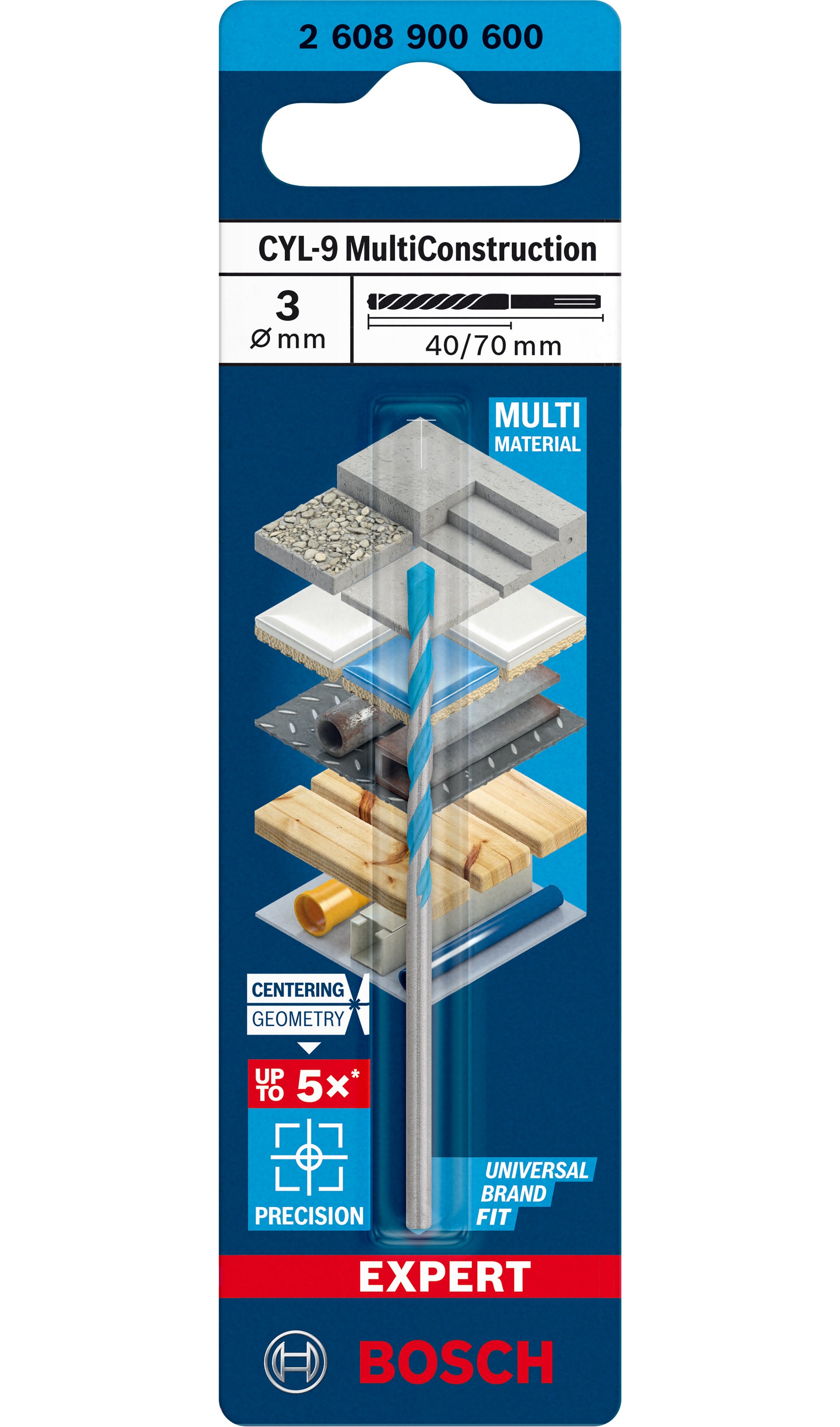 Wiertło wielozadaniowe MULTICONSTRUCTION 3x70 mm Bosch 1