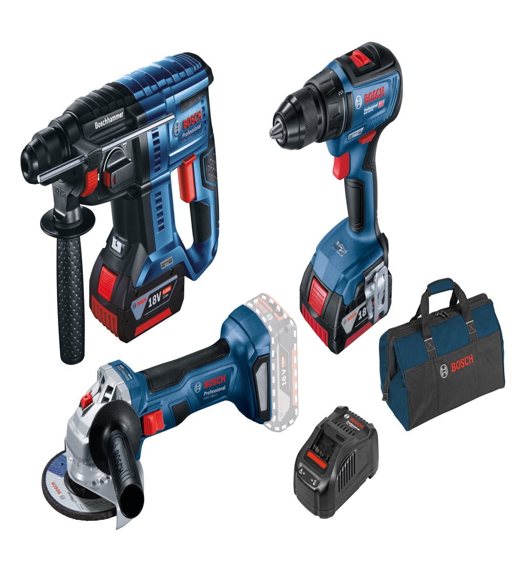 Zestaw elektronarzędzi 18V Professional Bosch / 2 x 5,0Ah