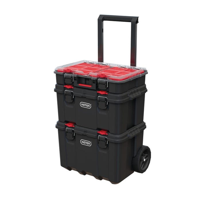 Zestaw 3 skrzynek Stack'N'Roll 150L - KETER
