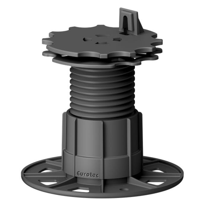 Wspornik tarasu regulowany 42-67 mm z L-Adapter czarny