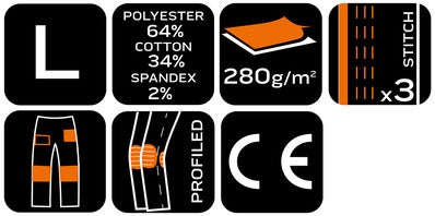 Spodnie robocze NEO 81-350-1, Mix&Match, Canvas, wzmocnienia z Cordury, zielone moro, rozmiar 2XL/58 12