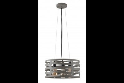 Oprawa sufitowa MARISA 3x E27, szary, średnica 40cm, materiał metal