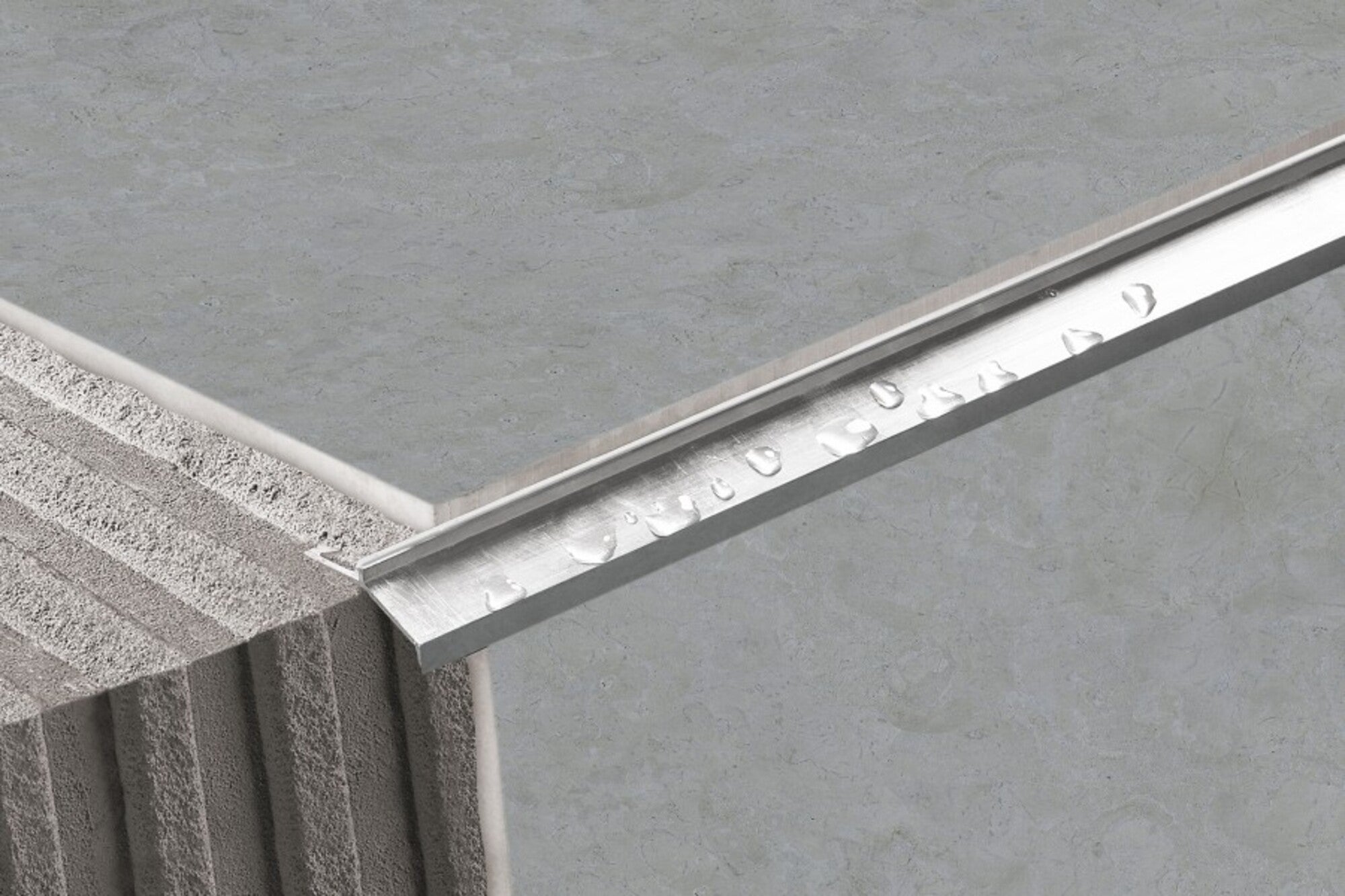 Profil balkonowy okapowy Aluminium surowe 250 cm Naturalny CEZAR 1