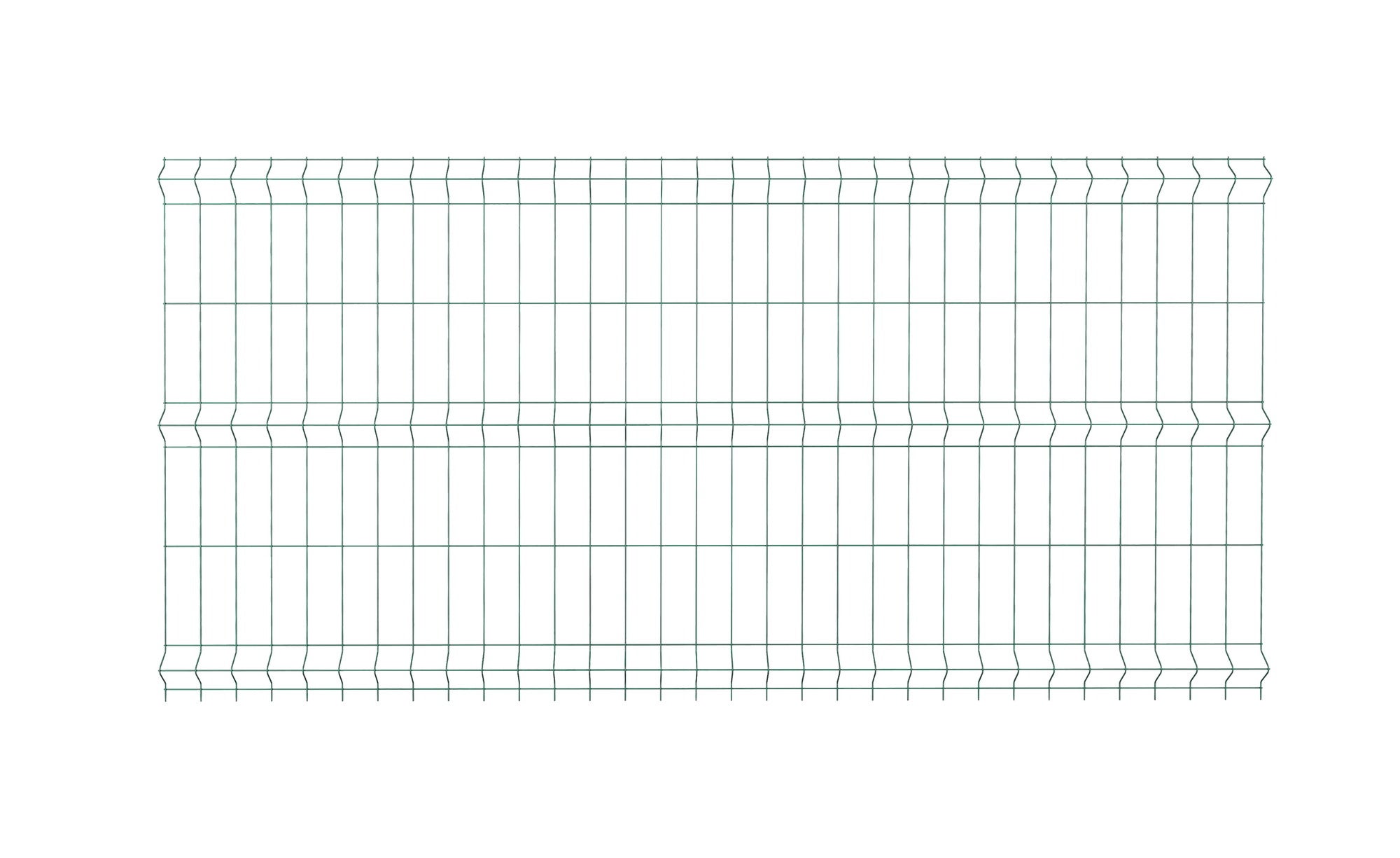 Panel ogrodzeniowy 3D zielony, 123x250 cm, oczko 80x225 mm, drut 3.1 mm 0