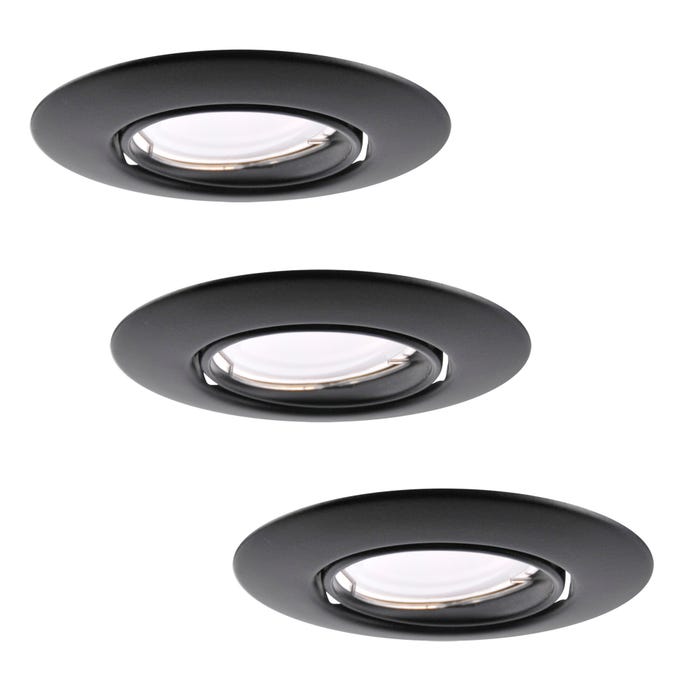 3x Ooczko podtynkowe ruchome Olin LED GU10 250 lm czarne