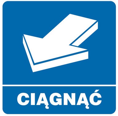 Znak informacyjny CIĄGNĄĆ