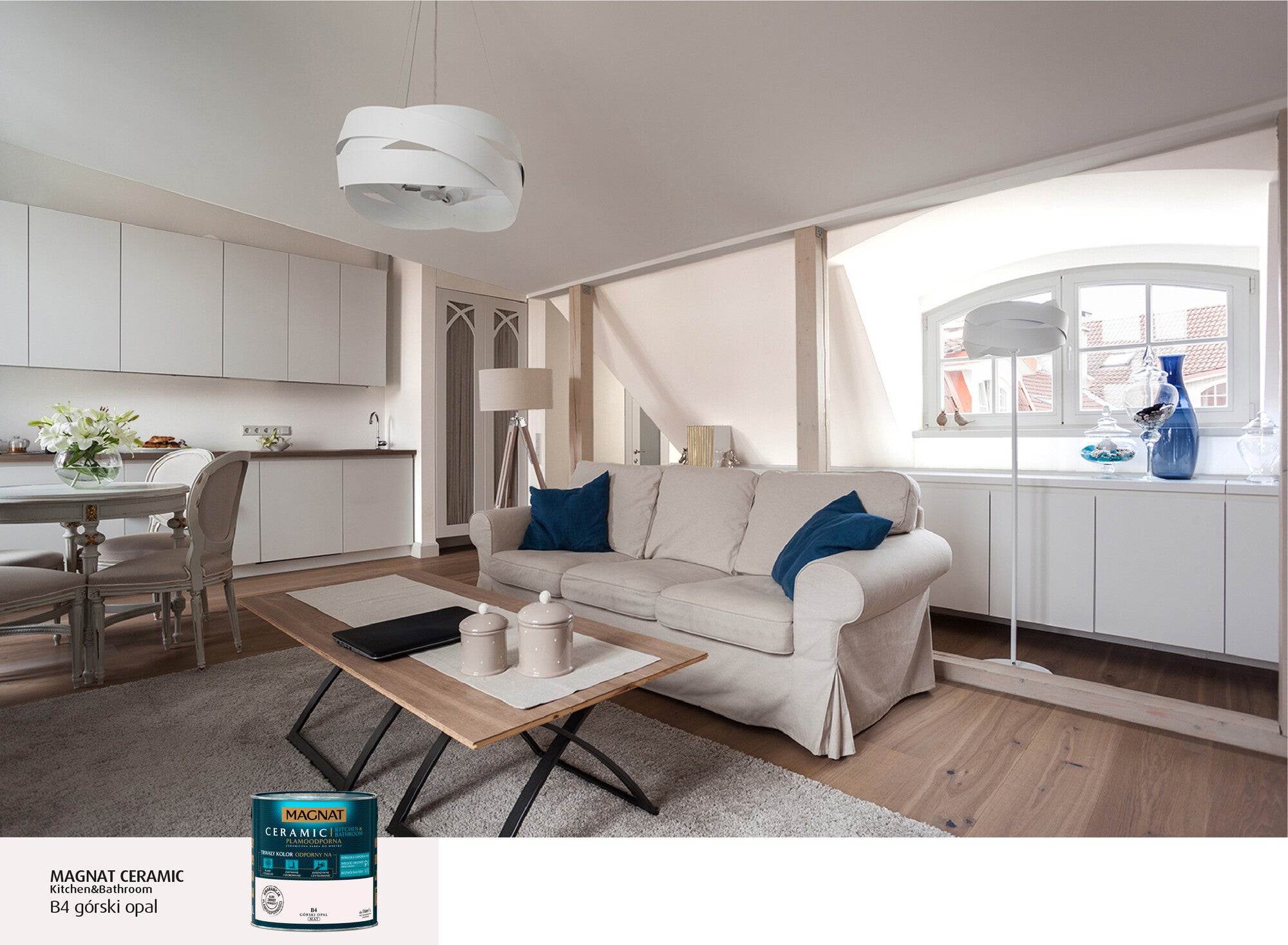 Farba Magnat Ceramic Kuchnia i Łazienka jasnobeżowy opal 2,5l 1