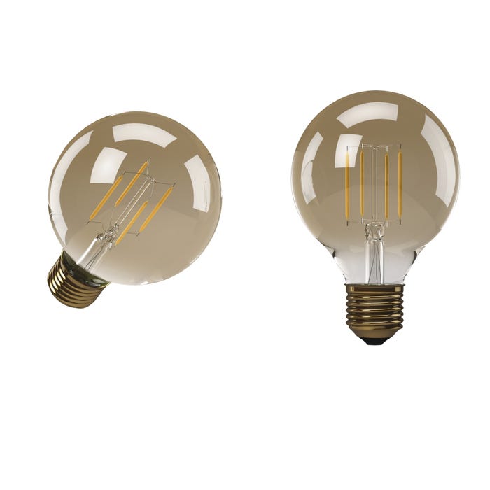 Żarówka LED E27 filament G95 4W 470lm 2200K bursztyn