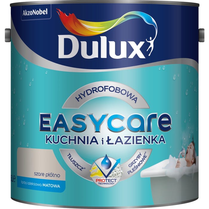Farba Dulux EasyCare Kuchnia & Łazienka szare płótno 2,5l