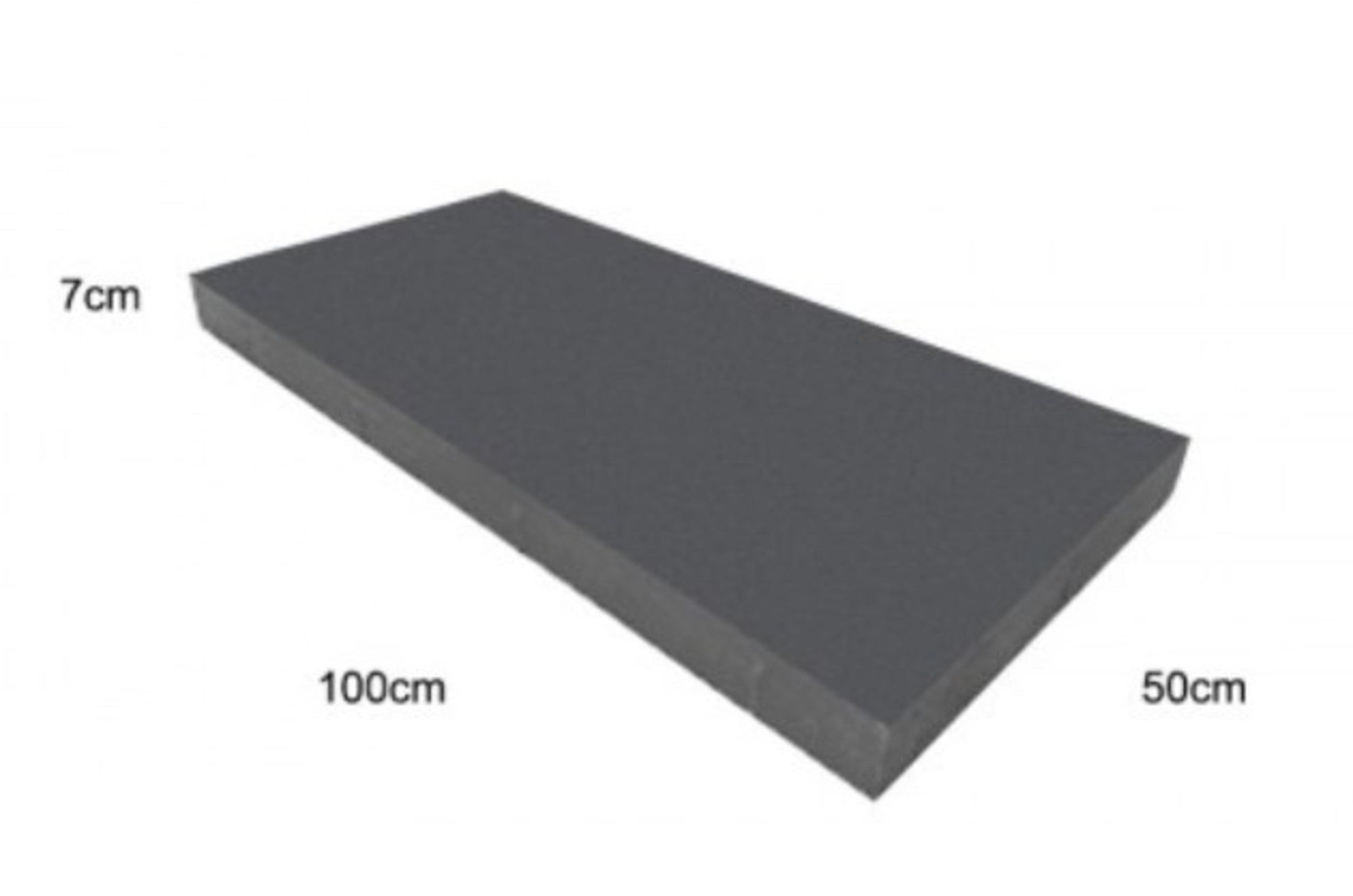 Plyta chodnikowa Mega grafit, wym. 100x50x7 cm Pater