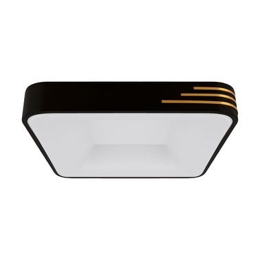 Plafon LED kwadratowy, czarno-złoty, z wgłębieniem 24W, 2870Lm, IP44, 4000K