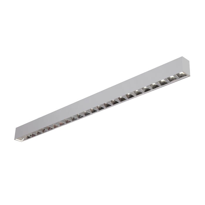 Oprawa RAGGIO 40W, 5000lm, 4000K, UGR<16, IP20, zasilanie przelotowe, srebrna