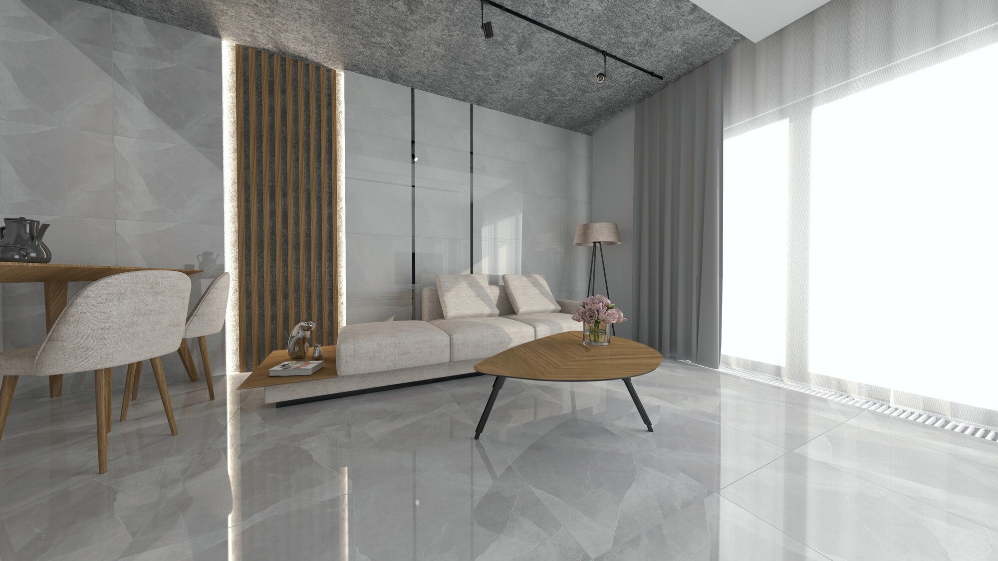 Gres polerowany Torino Grey 60x60 cm 1.44m2 4