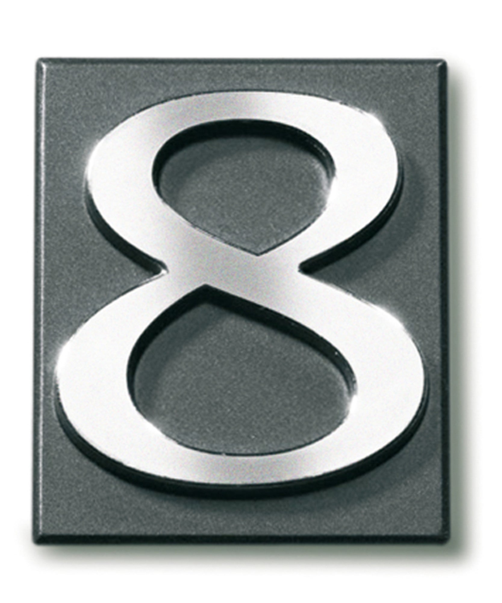 Cyfra 8 samoprzylepna grafit 4x4.7 cm