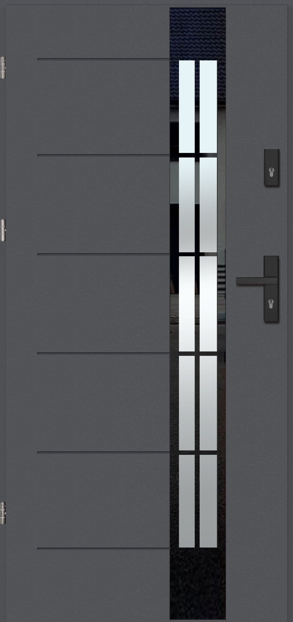 Drzwi zewnętrzne GLASS LOFT 4 90 lewe antracyt 0