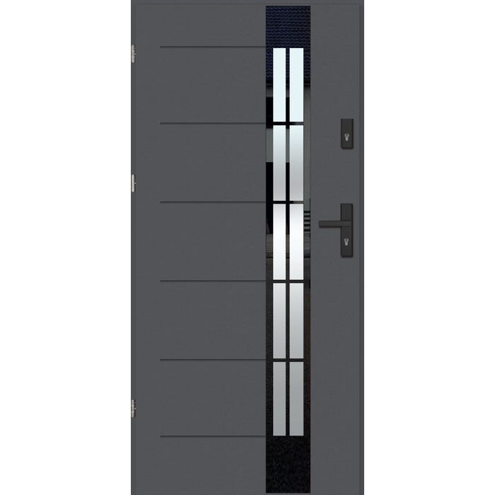 Drzwi zewnętrzne GLASS LOFT 4 90 lewe antracyt