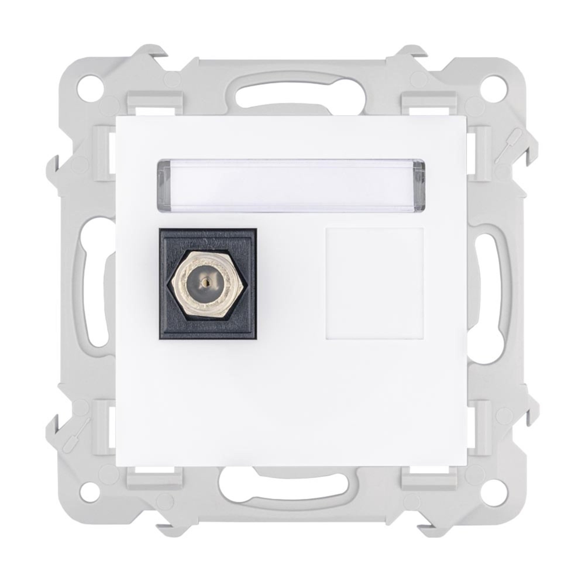 Bella biały gniazdo antenowe 1x F