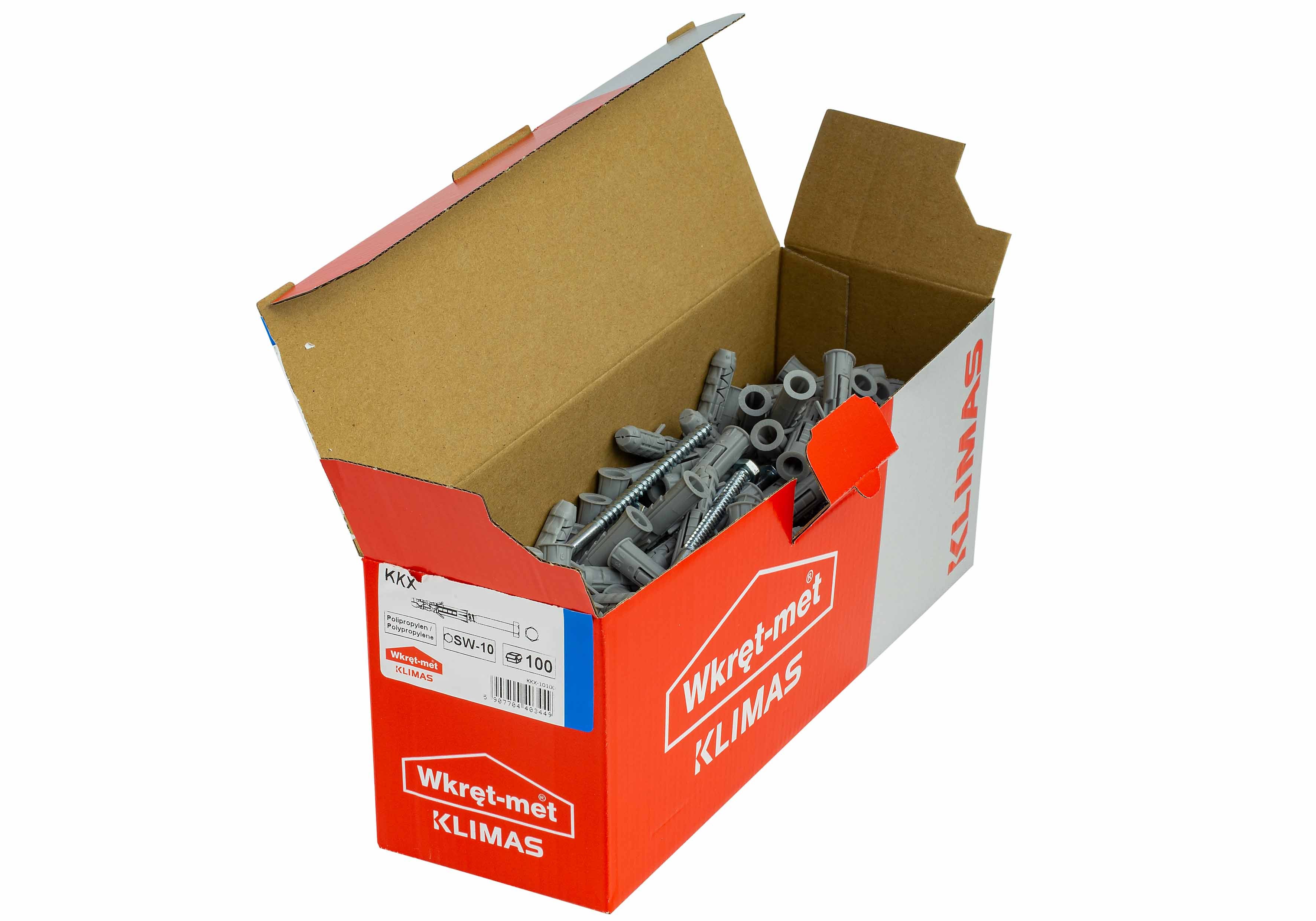 Kołek rozporowy fi 10 z wkrętem 6.0x60 mm (100 szt.) 2