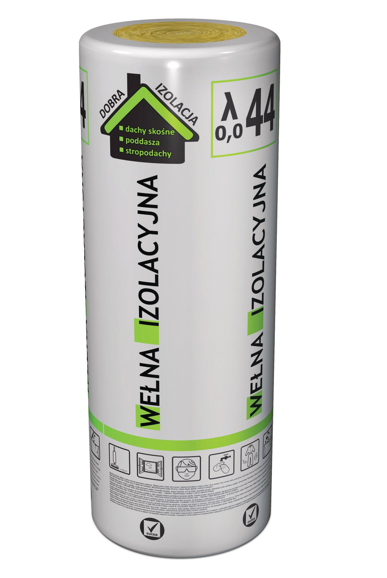 Wełna mineralna izolacyjna 15 cm szklana 0,044 W/(mK) 7,2 m2 2