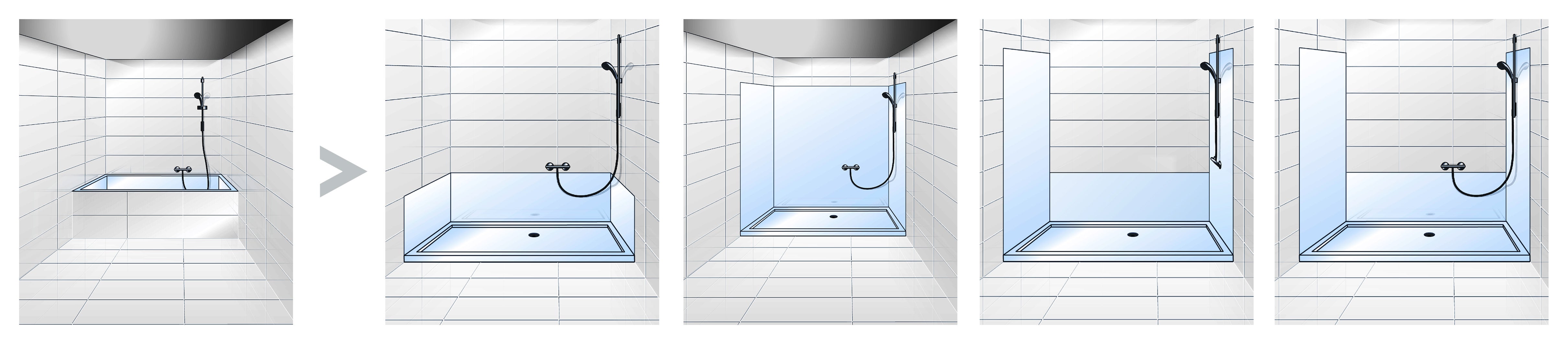 Ścianka prysznicowa Sched-pol Shower Plate 210x100 cm BRC9297AST 2