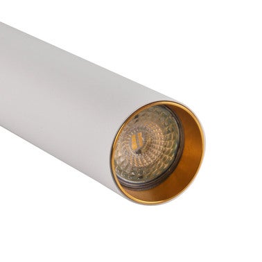 Zestaw szynoprzewodów 1-fazowy MARIBEL 3x GU10, szynoprzewód 1m, kolor biało-złoty, oprawy wiszące, przewód 1m, wymienny odbłyśnik (biały lub złoty) 2