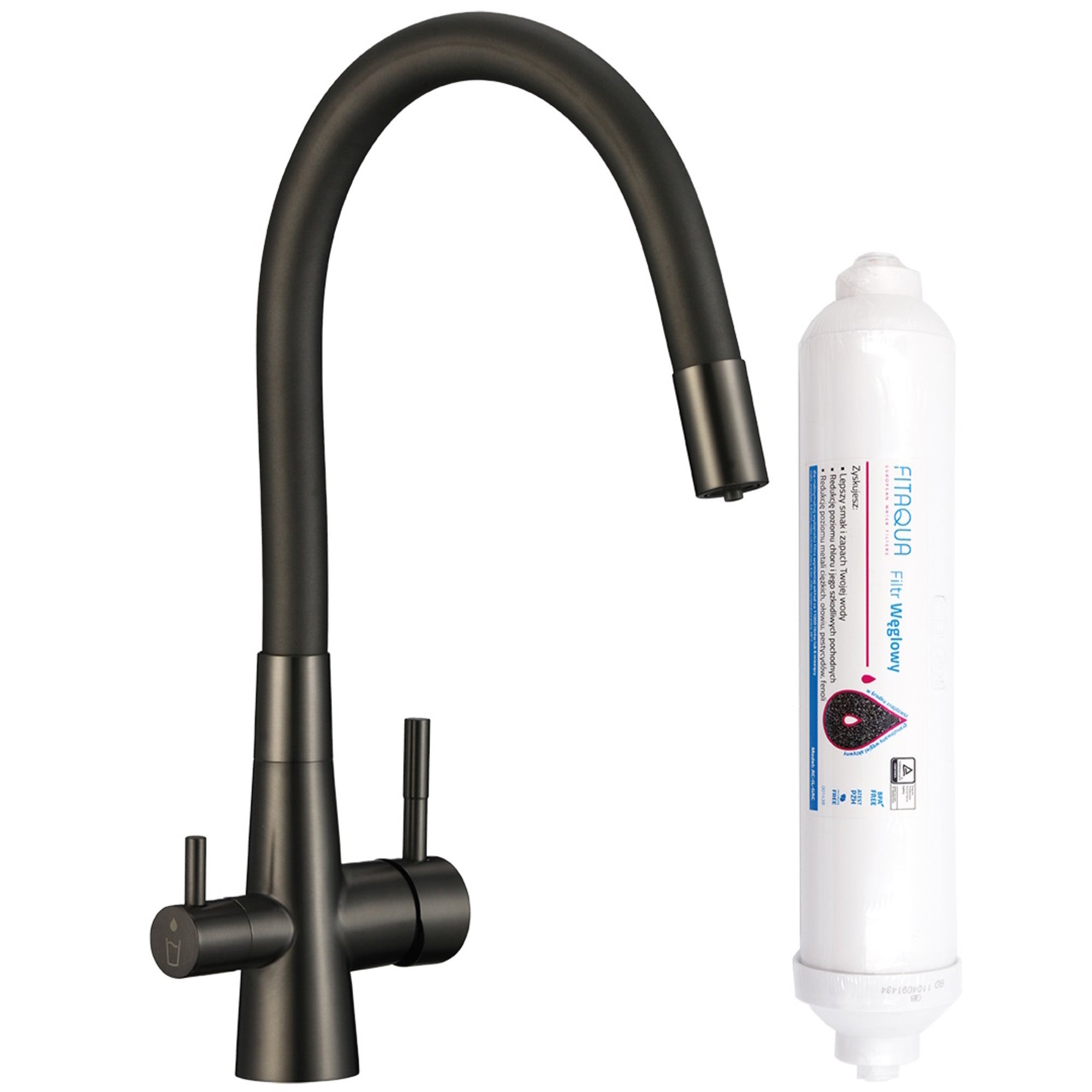 Bateria kuchenna z filtrem Riveco Kuchinox czarna