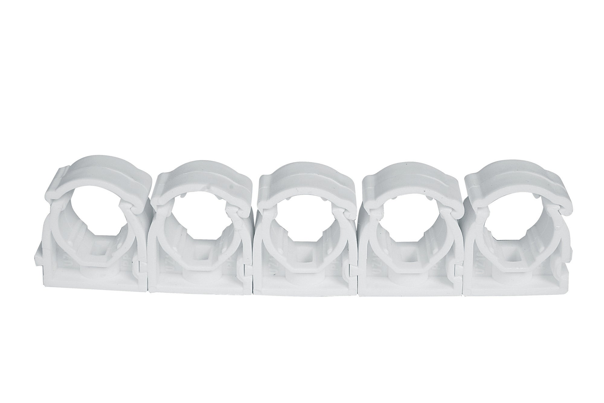 Uchwyt zamykany do rur UZU 16mm UV biały 5szt