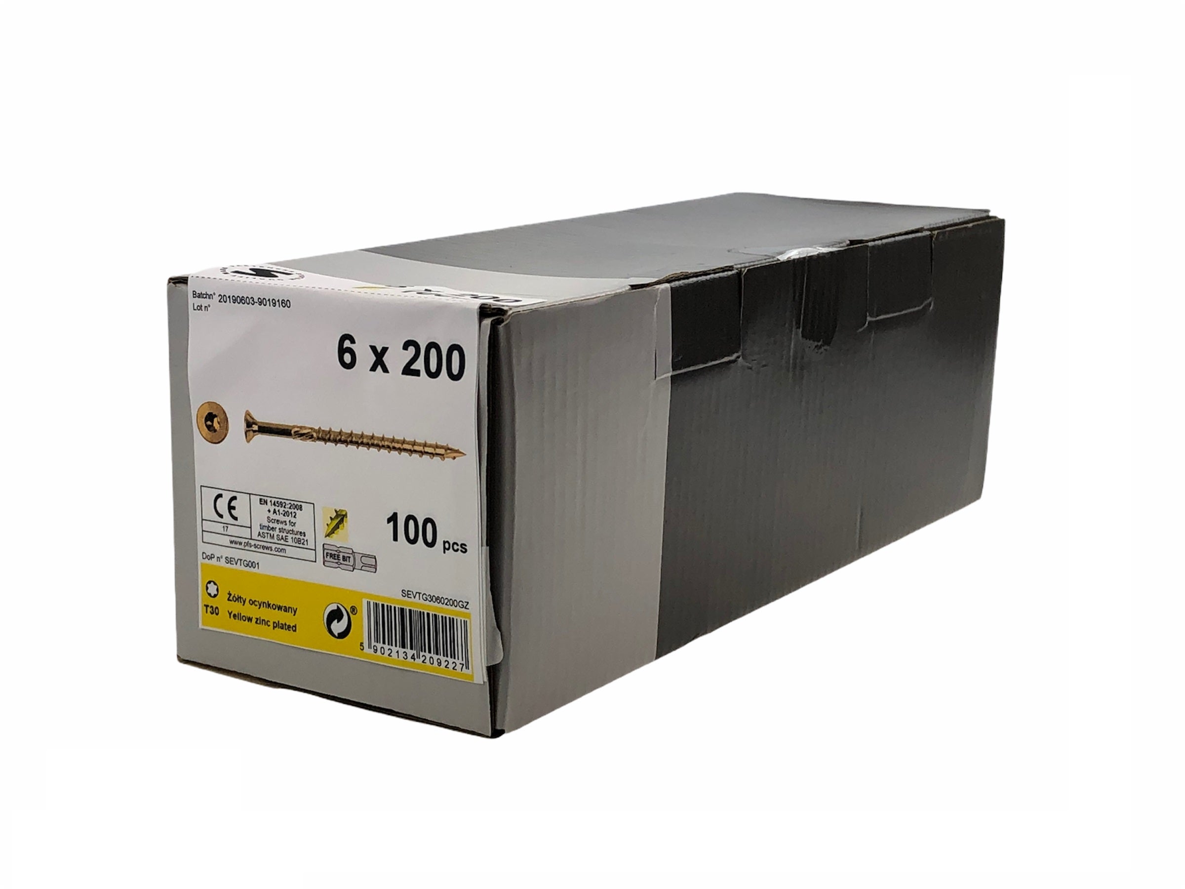 Wkręt konstrukcyjny 6.0x200 mm (100 szt.) 1