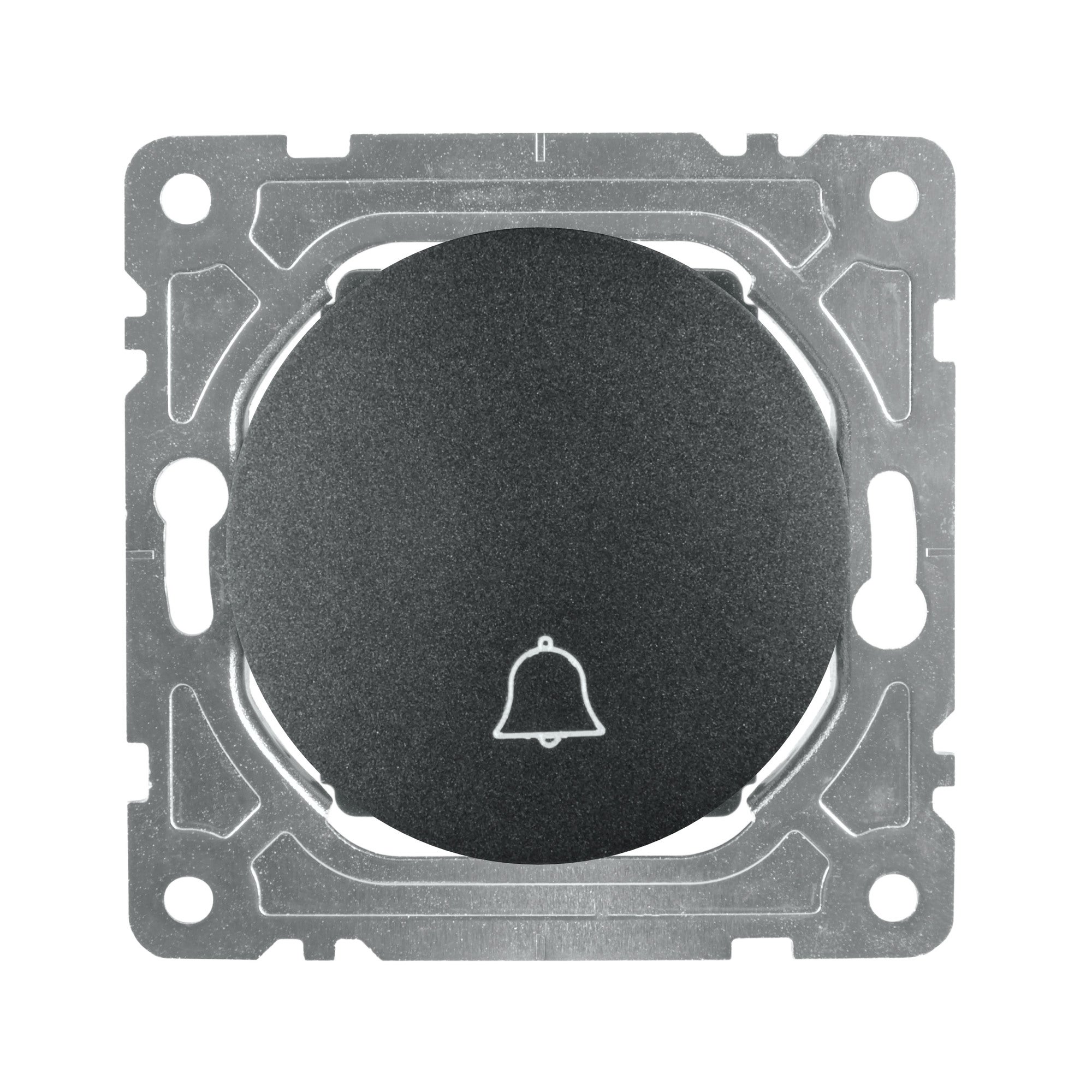 Oval czarny przycisk dzwonka