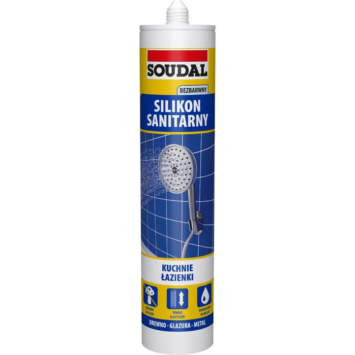 Silikon sanitarny Soudal bezbarwny 280ml