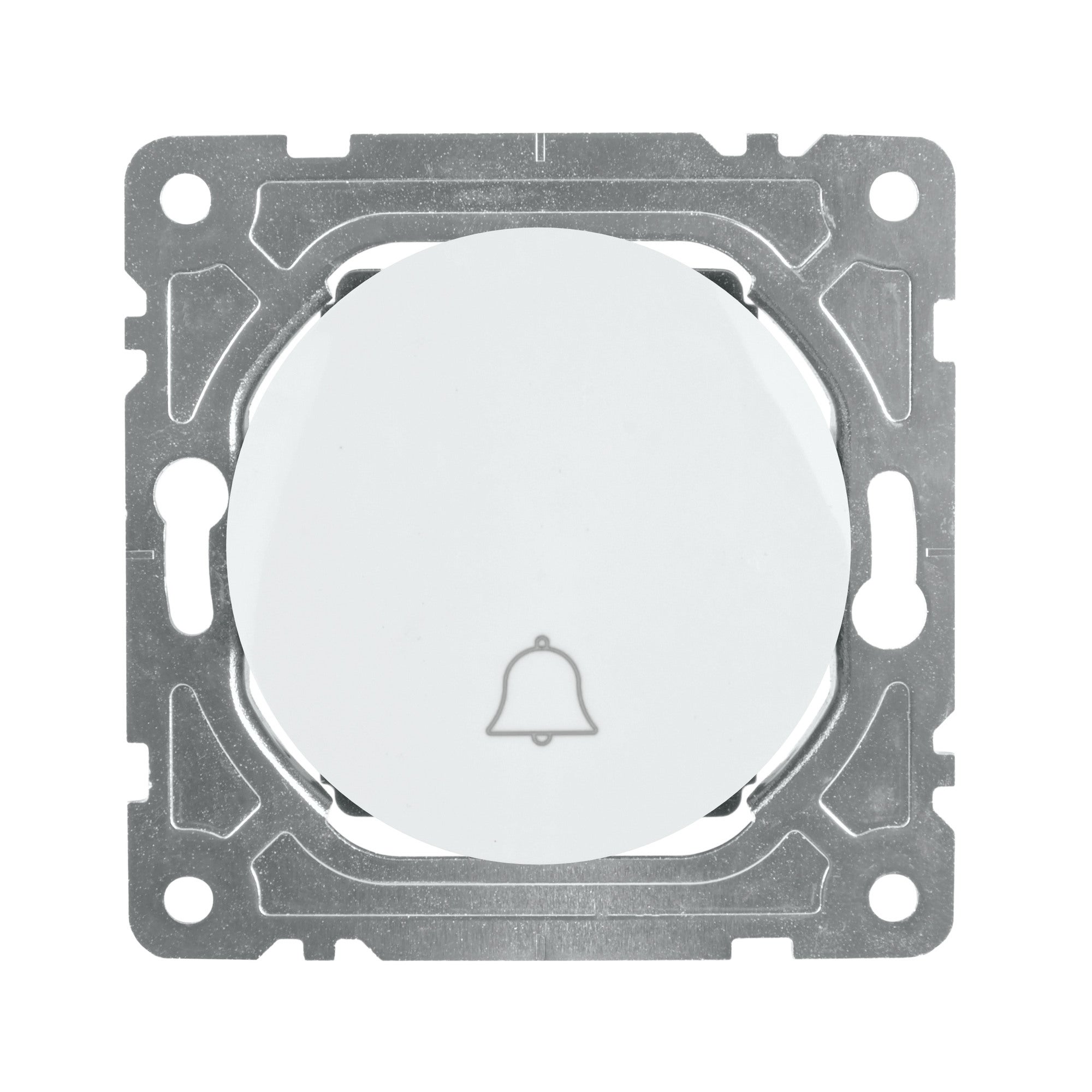 Oval biały przycisk dzwonka