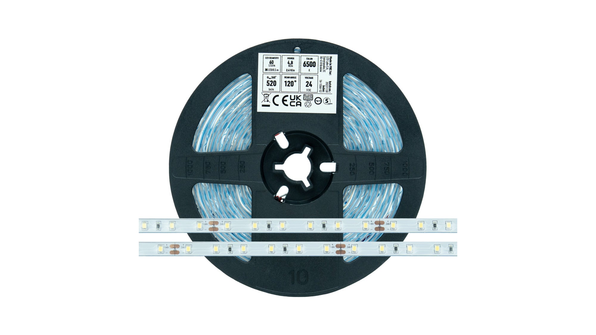 Taśma 300 LED 2835 SMD 24V CW RA80 IP65HS