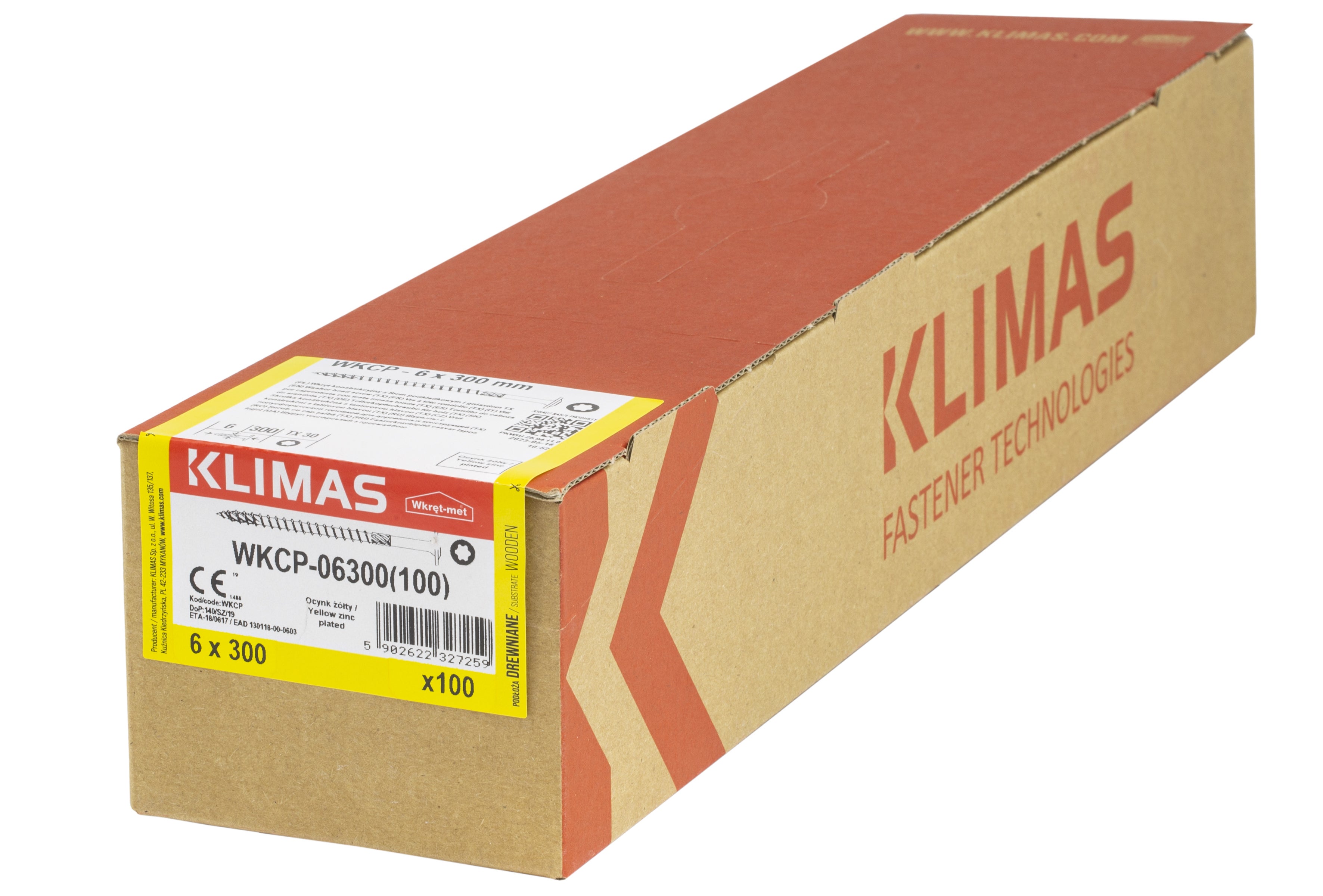 Wkręt do łączników ciesielskich z łbem talerzykowym 6x300 mm (waga) 1