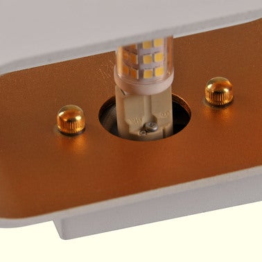 Kinkiet ścienno-sufitowy Elissa 1xG9 biały/złoty 3