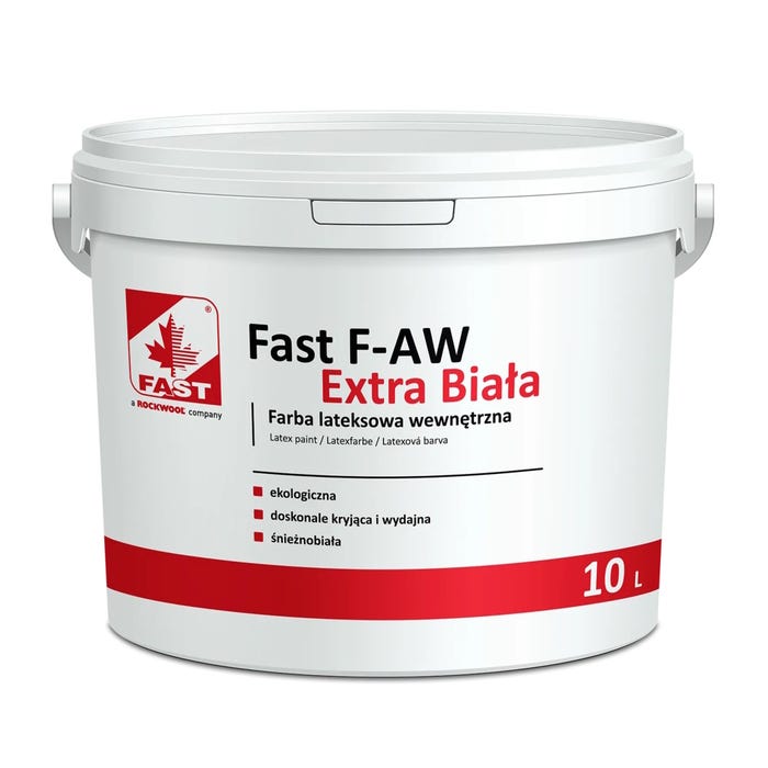 Farba lateksowa Fast biała 10l